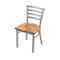 Holland Bar Stool Co 400 Jackie 18" Chair with Anodized Nickel Finish and Medium Maple Seat 40018ANMedMpl - alternate 1